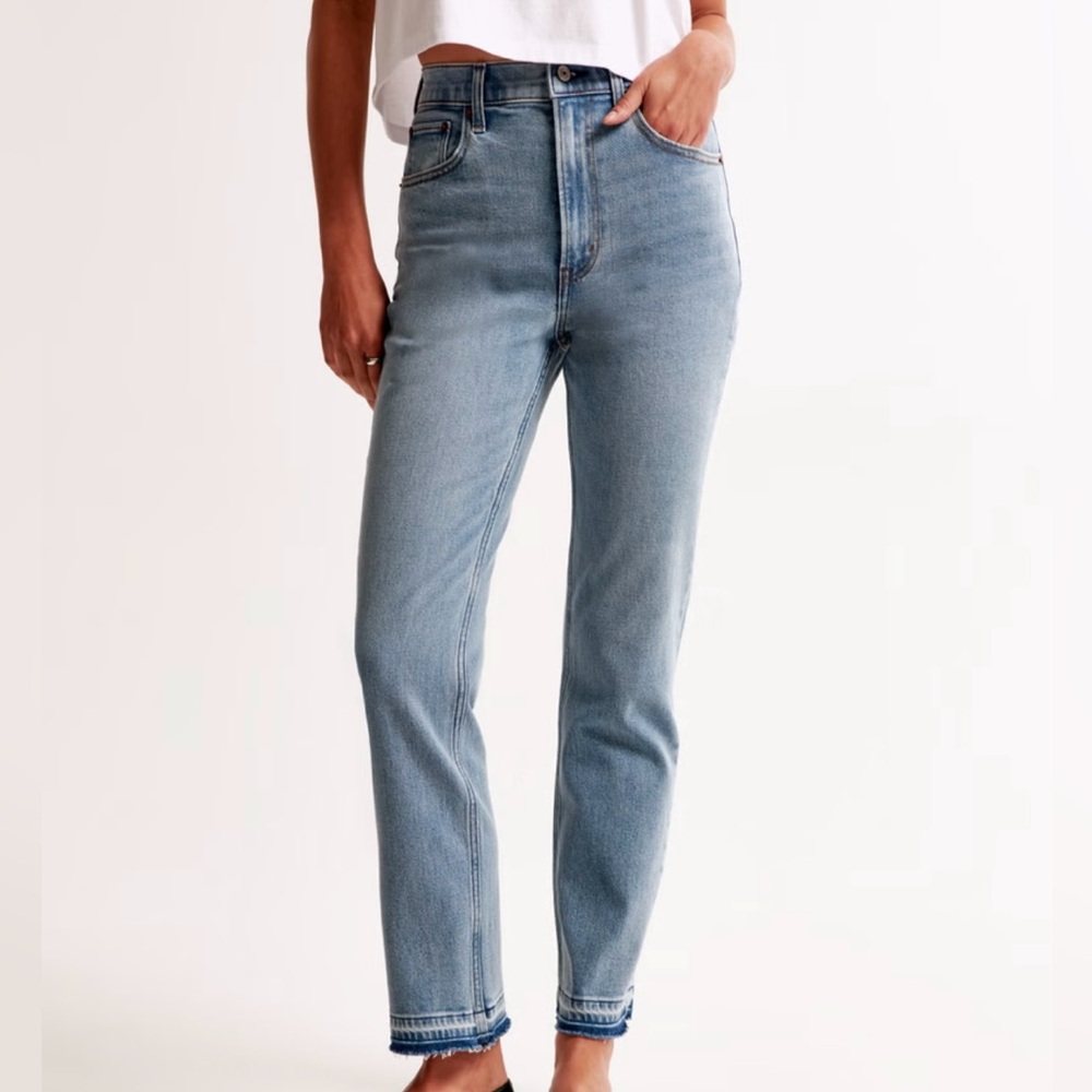 Abercrombie & Fitch the ankle straight ultra high rise jeans